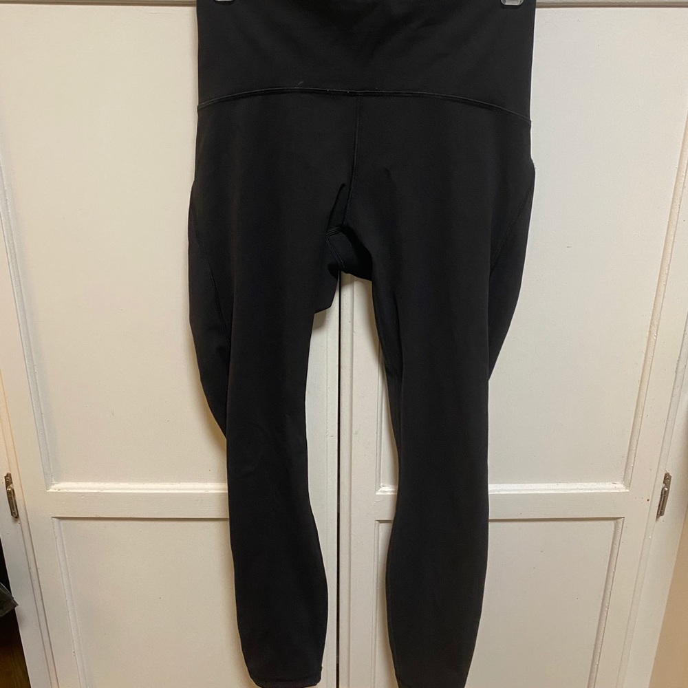 Lululemon 25” Black Leggings with Mesh Sides